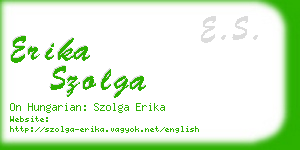 erika szolga business card